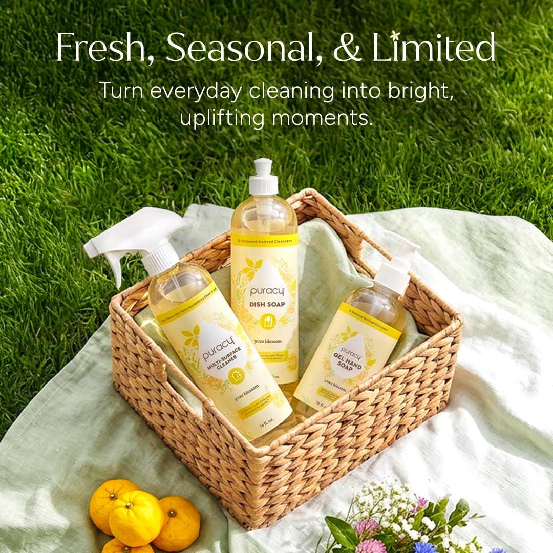 image:imagePuracy All Purpose Cleaner Concentrate PlantPowered MultiSurface Cleaner Surface Cleaner Solution As Seen on TikTok Organic Lemongrass 16 fl oz 1 PackYuzu Blossom