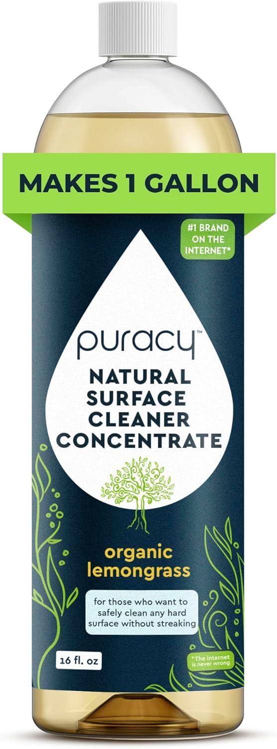 image:imagePuracy All Purpose Cleaner Concentrate PlantPowered MultiSurface Cleaner Surface Cleaner Solution As Seen on TikTok Organic Lemongrass 16 fl oz 1 PackLemongrass