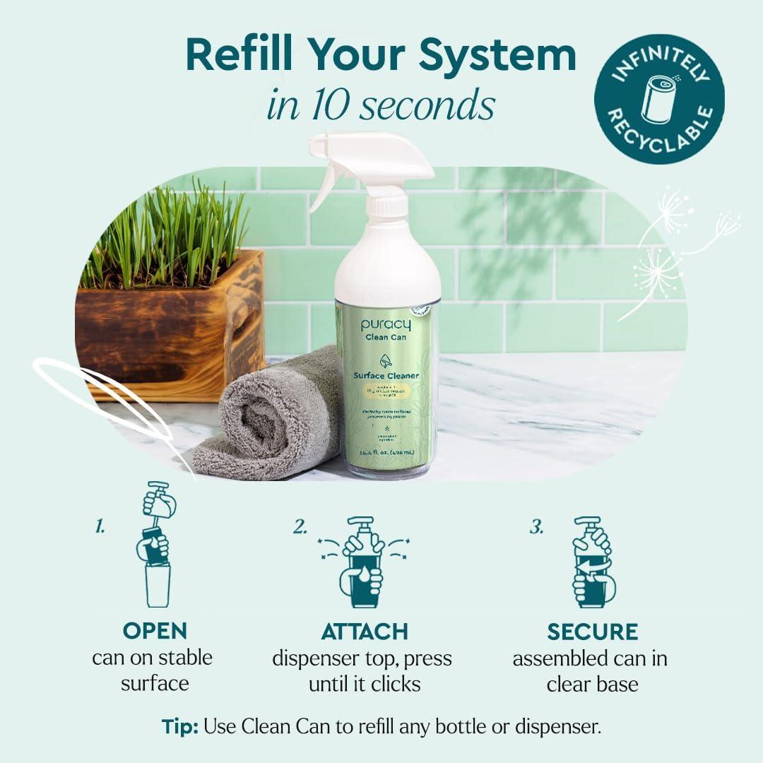 image:imagePuracy All Purpose Cleaner Concentrate PlantPowered MultiSurface Cleaner Surface Cleaner Solution As Seen on TikTok Organic Lemongrass 16 fl oz 1 PackLemongrass