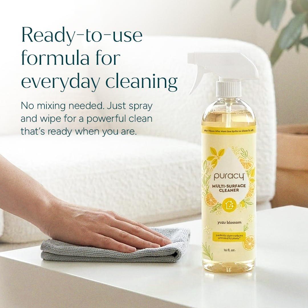 image:imagePuracy All Purpose Cleaner Concentrate PlantPowered MultiSurface Cleaner Surface Cleaner Solution As Seen on TikTok Organic Lemongrass 16 fl oz 1 PackYuzu Blossom