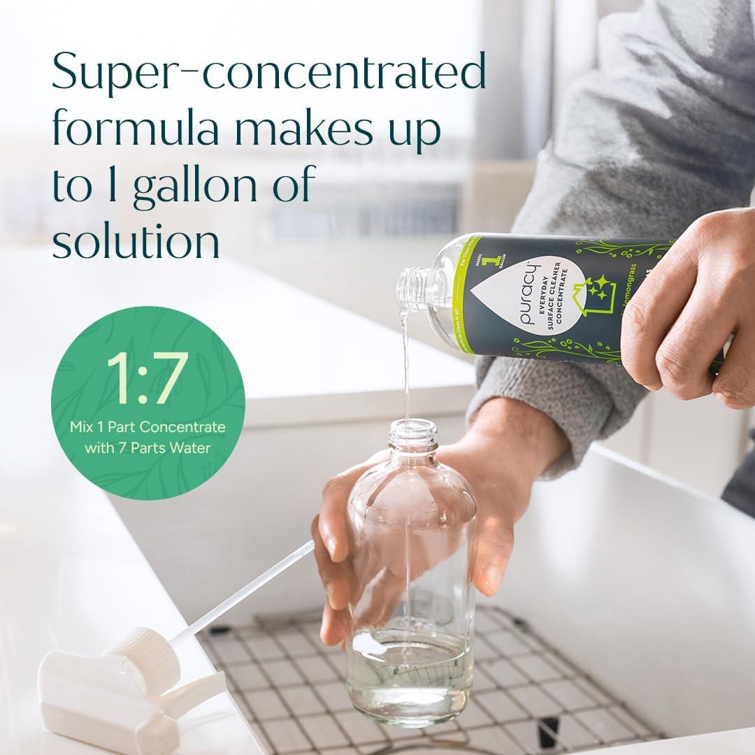image:imagePuracy All Purpose Cleaner Concentrate PlantPowered MultiSurface Cleaner Surface Cleaner Solution As Seen on TikTok Organic Lemongrass 16 fl oz 1 PackLemongrass