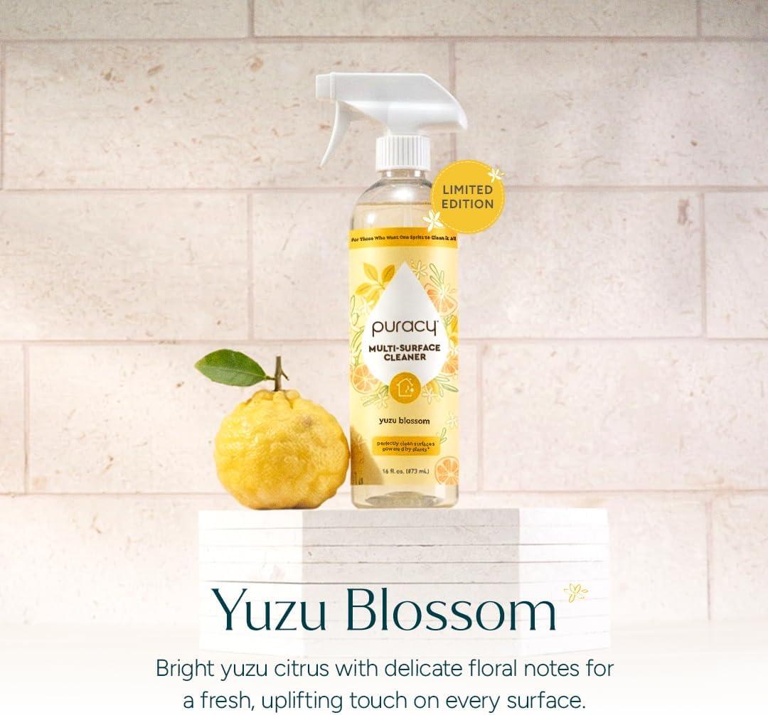 image:imagePuracy All Purpose Cleaner Concentrate PlantPowered MultiSurface Cleaner Surface Cleaner Solution As Seen on TikTok Organic Lemongrass 16 fl oz 1 PackYuzu Blossom