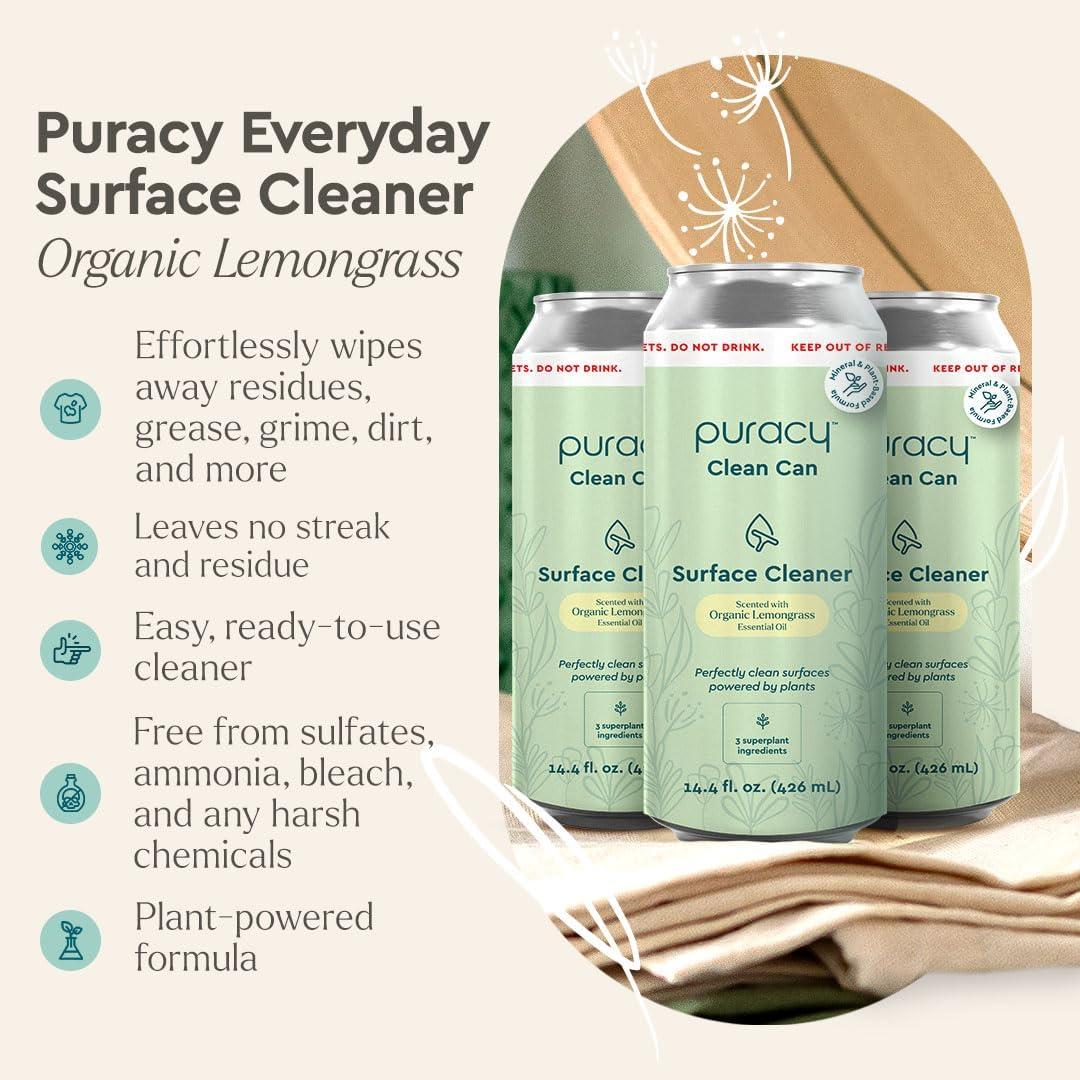 image:imagePuracy All Purpose Cleaner Concentrate PlantPowered MultiSurface Cleaner Surface Cleaner Solution As Seen on TikTok Organic Lemongrass 16 fl oz 1 PackLemongrass
