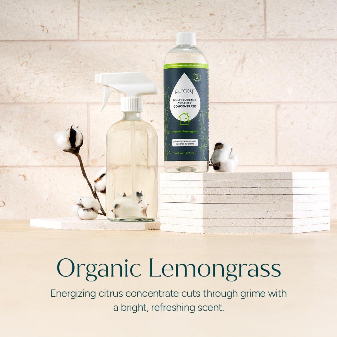 image:imagePuracy All Purpose Cleaner Concentrate PlantPowered MultiSurface Cleaner Surface Cleaner Solution As Seen on TikTok Organic Lemongrass 16 fl oz 1 PackLemongrass