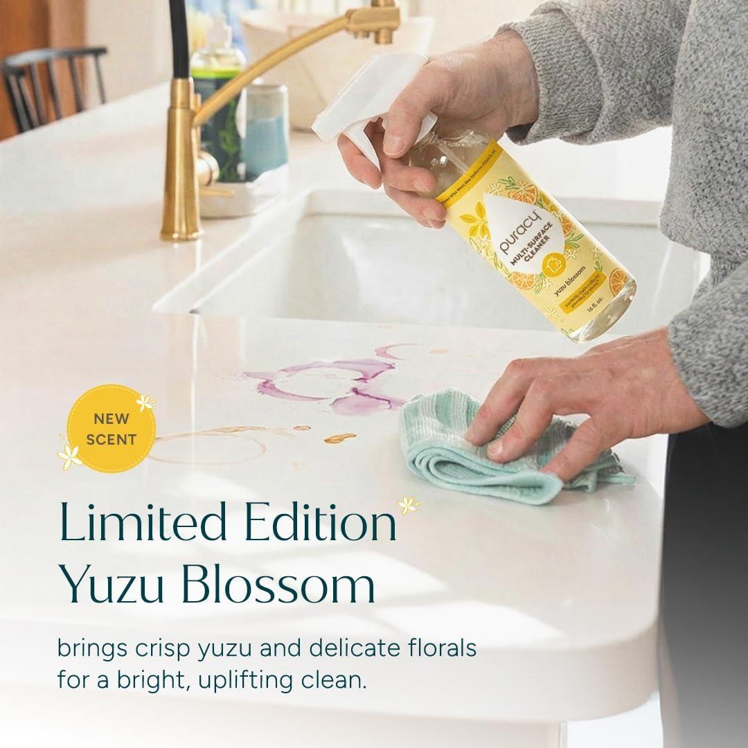 image:imagePuracy All Purpose Cleaner Concentrate PlantPowered MultiSurface Cleaner Surface Cleaner Solution As Seen on TikTok Organic Lemongrass 16 fl oz 1 PackYuzu Blossom