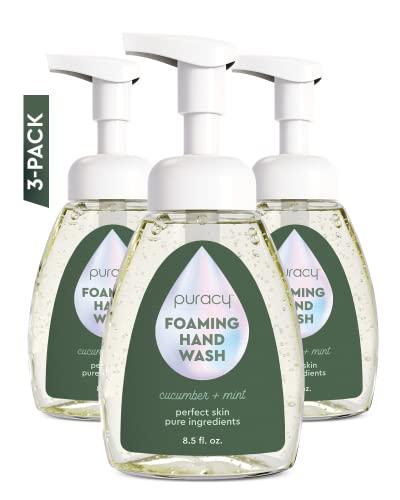 image:imagePuracy Foaming Hand Soap Refill PlantPowered Natural Hand Soap As Seen on TikTok NonToxic SulfateFree Liquid Soap Moisturizing Foam Handwash Liquid Lavender amp Vanilla 48 fl ozCucumber Mint