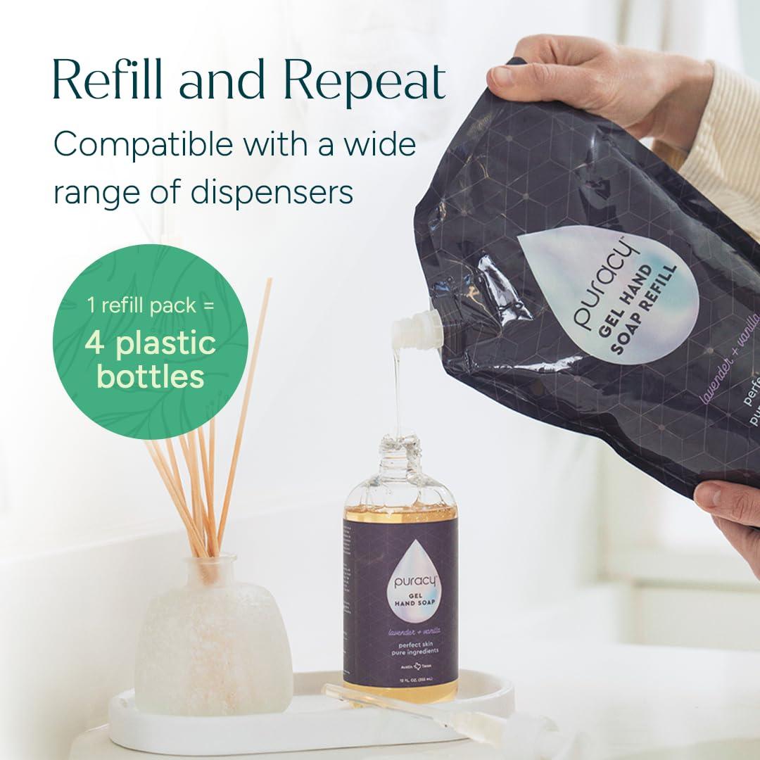 image:imagePuracy Foaming Hand Soap Refill PlantPowered Natural Hand Soap As Seen on TikTok NonToxic SulfateFree Liquid Soap Moisturizing Foam Handwash Liquid Lavender amp Vanilla 48 fl ozLavender Vanilla