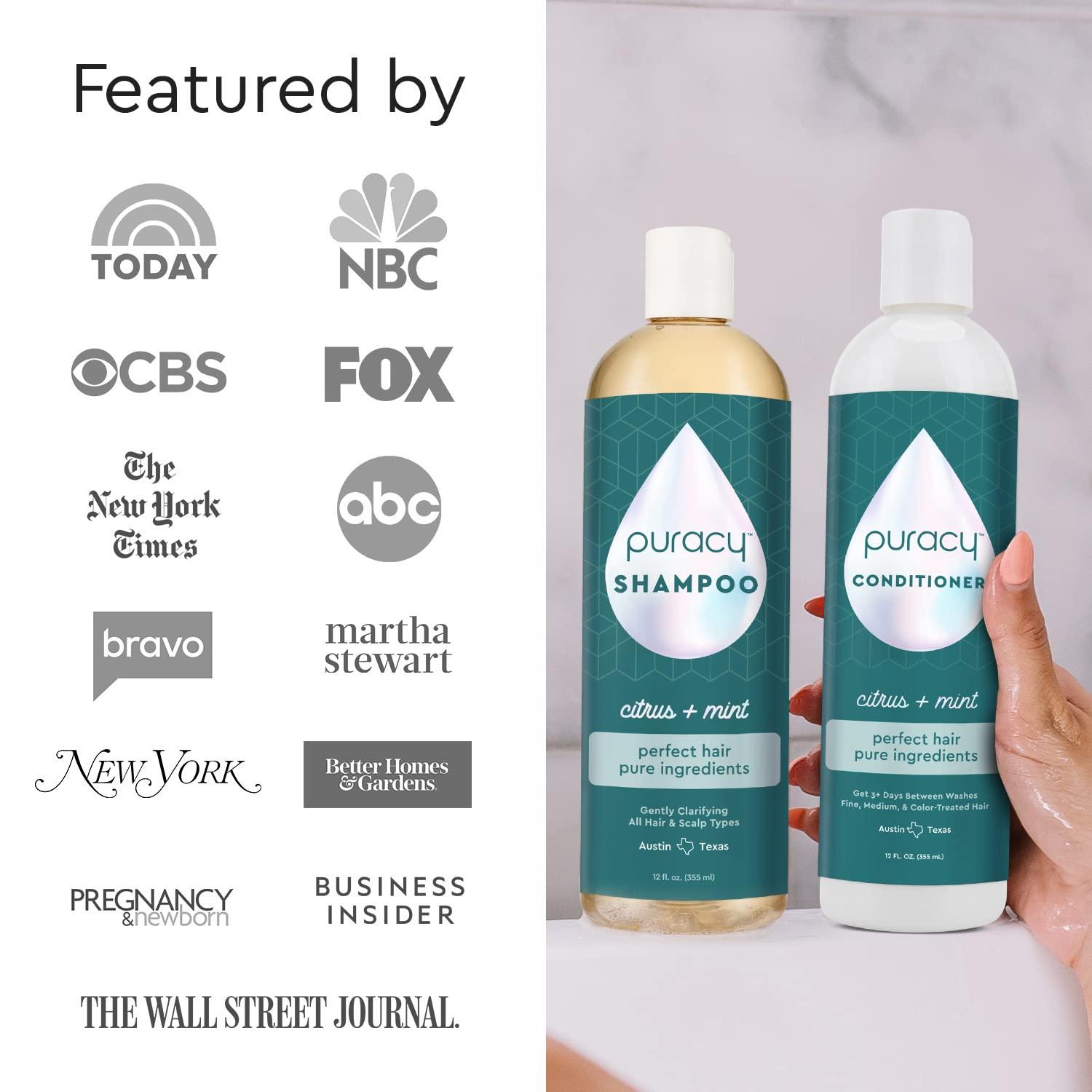image:imagePuracy Natural Shampoo Refill 48 Fl Oz Hair Stays Cleaner Longer with LexFeel N5 ColorSafe SulfateFree48 Fl Oz Pack of 1