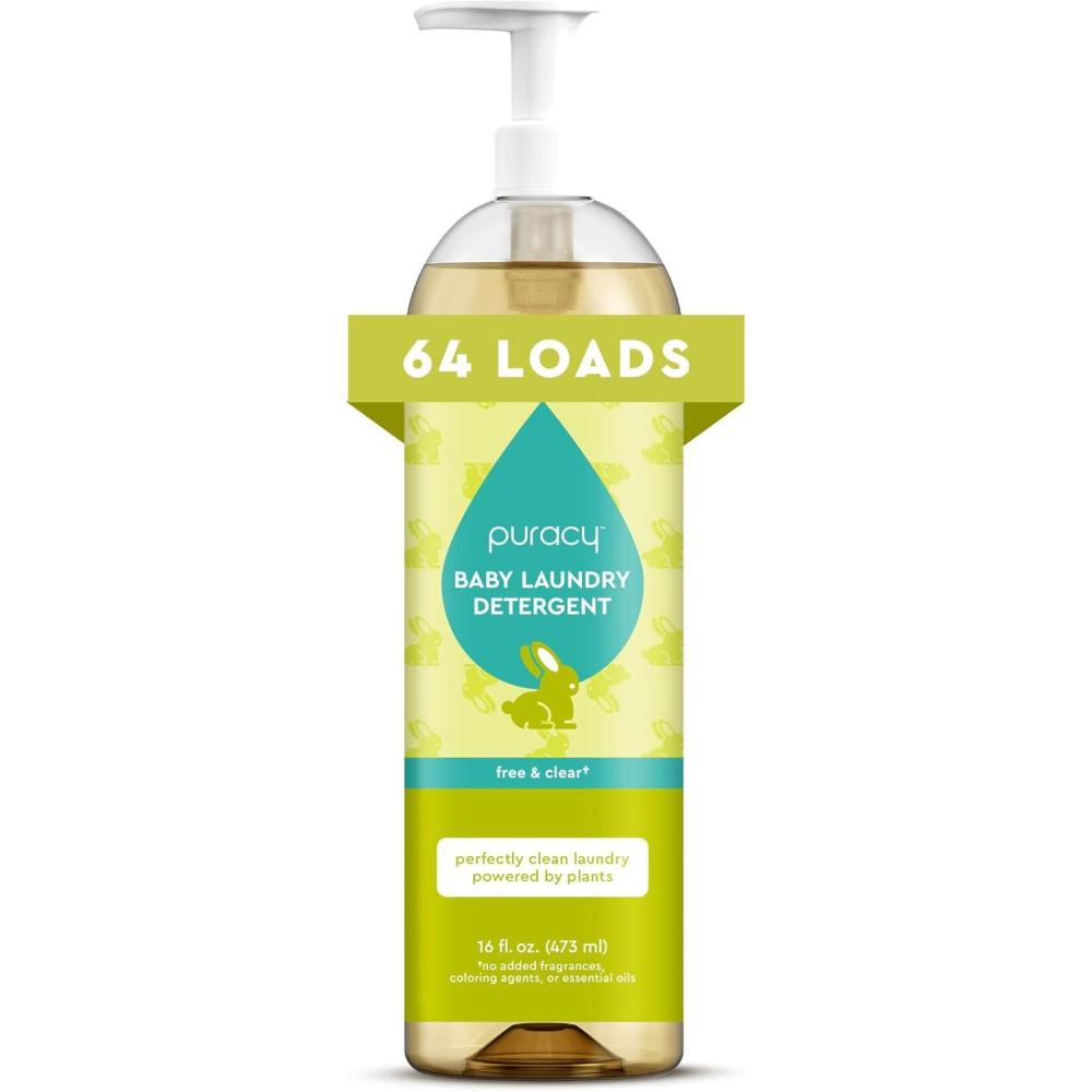 image:imagePuracy Laundry Detergent Refill EnzymePowered Liquid Laundry Detergent Concentrate Natural Laundry Detergent Seen on TikTok NonToxic Fresh Linen 48 fl oz 192 LoadsBabyFree Clear