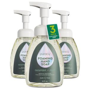 Puracy Foaming Hand Soap Refill – Plant-Powered Natural Hand Soap As Seen on TikTok, Non-Toxic, Sulfate-Free Liquid Soap, Moisturizing Foam Handwash Liquid (Lavender & Vanilla, 48 fl oz)(Cucumber & Mint)