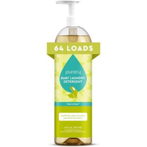 Puracy Laundry Detergent Refill – Enzyme-Powered Liquid Laundry Detergent Concentrate, Natural Laundry Detergent Seen on TikTok, Non-Toxic (Fresh Linen, 48 fl oz, 192 Loads)(Baby-Free & Clear)