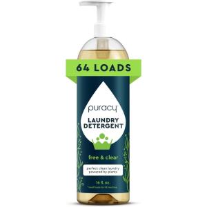 Puracy Laundry Detergent Refill – Enzyme-Powered Liquid Laundry Detergent Concentrate, Natural Laundry Detergent Seen on TikTok, Non-Toxic (Fresh Linen, 48 fl oz, 192 Loads)(Free & Clear)