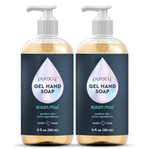 Puracy Organic Hand Soap, Professional Hand Washers We’ve All Become, Moisturizing Natural Gel Hand Wash Soap, Liquid Hand Soap Refills for Soft Skin (Refill Lavender & Vanilla, 48 Ounce)(Gel – Ocean Mist)