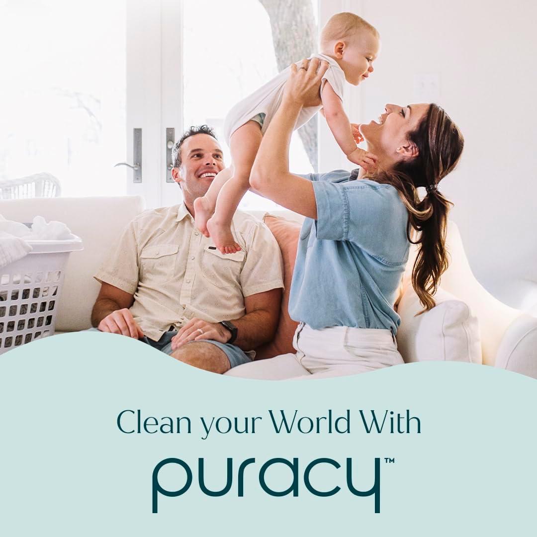 image:imagePuracy Natural Dish Soap Refill SkinSoftening PlantBased Liquid Dishwashing Detergent Soap CleanRinsing WaterSheeting Formula Organic Lemongrass 48 fl ozLemongrass