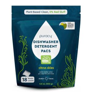 Puracy Dishwasher Pods, Natural Dishwasher Detergent, Citrus Skies Dish tabs – Enzyme-Powered, Spot & Residue Free – TikTok Trend Items, Must Haves from TikTok Made Me Buy It (Citrus Skies, 50 Count)(Citrus Skies)