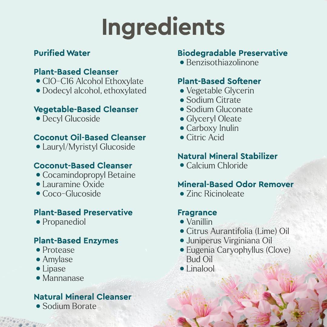 image:imagePuracy Laundry Detergent EnzymePowered Liquid Laundry Detergent Concentrate Natural LaundryDetergent Seen on TikTok NonToxic Cherry Blossom 16 fl oz 64 Loads