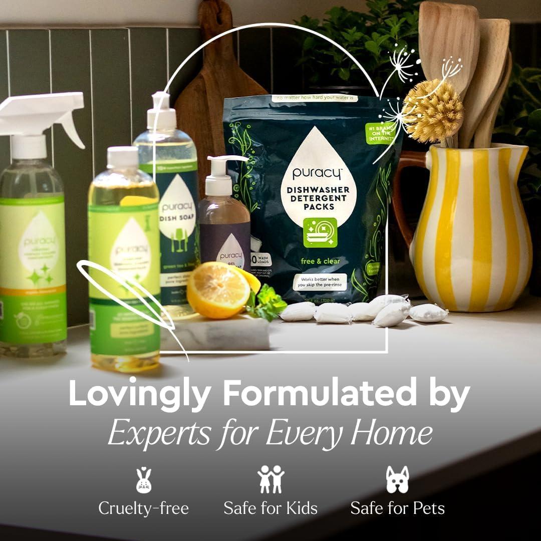 image:imagePuracy Laundry Detergent EnzymePowered Liquid Laundry Detergent Concentrate Natural LaundryDetergent Seen on TikTok NonToxic Cherry Blossom 16 fl oz 64 Loads