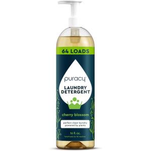 Puracy Laundry Detergent – Enzyme-Powered Liquid Laundry Detergent Concentrate, Natural LaundryDetergent Seen on TikTok, Non-Toxic (Cherry Blossom, 16 fl oz, 64 Loads)