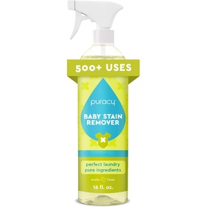 Puracy Laundry Stain Remover for Clothes Laundry – Carpet Stain Remover Carpet Spot Cleaner Couch Stain Remover – Clothes Spray, Free & Clear – Instant Spot Remover, 48 Fl Oz (Pack of 1)(Baby)